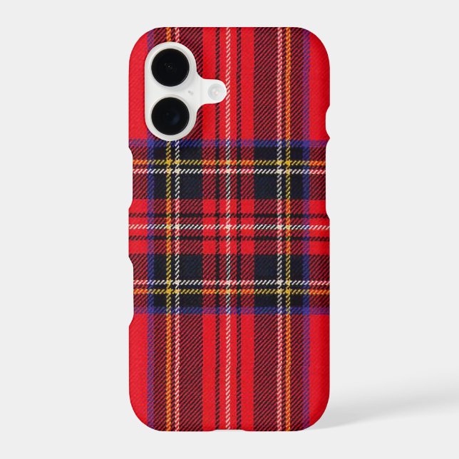 Royal Stewart tartan red black plaid iPhone Case (Back)