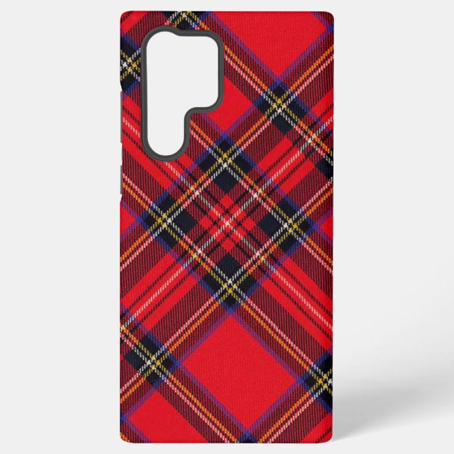 Royal Stewart tartan red black plaid Samsung Galaxy S22 Ultra Case (Back)