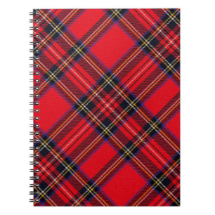 Royal Stewart tartan red black plaid Spiral Notebook