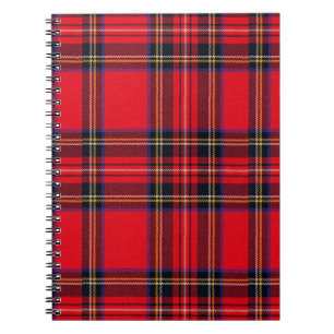 Royal Stewart tartan red black plaid Spiral Notebook