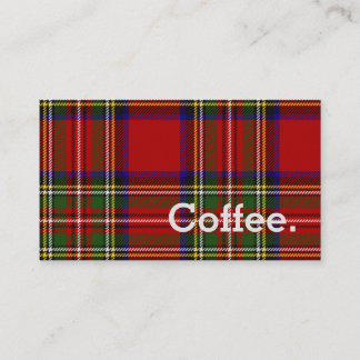 Royal Stewart Tartan Simple Coffee Punch-Card Loyalty Card