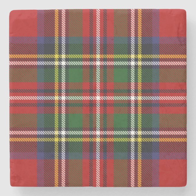 Royal Stewart Tartan Stone Coaster (Front)