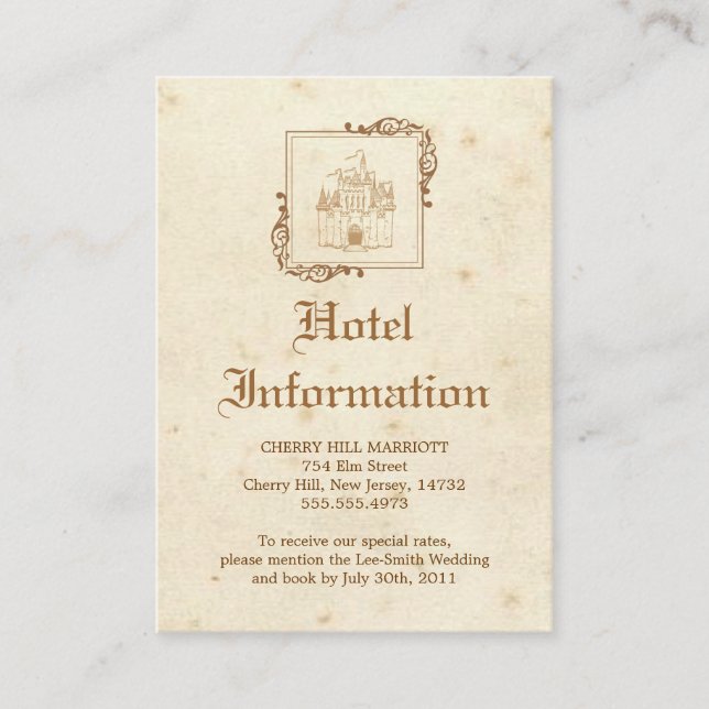 Royal Storybook - Accommodations Card (Front)