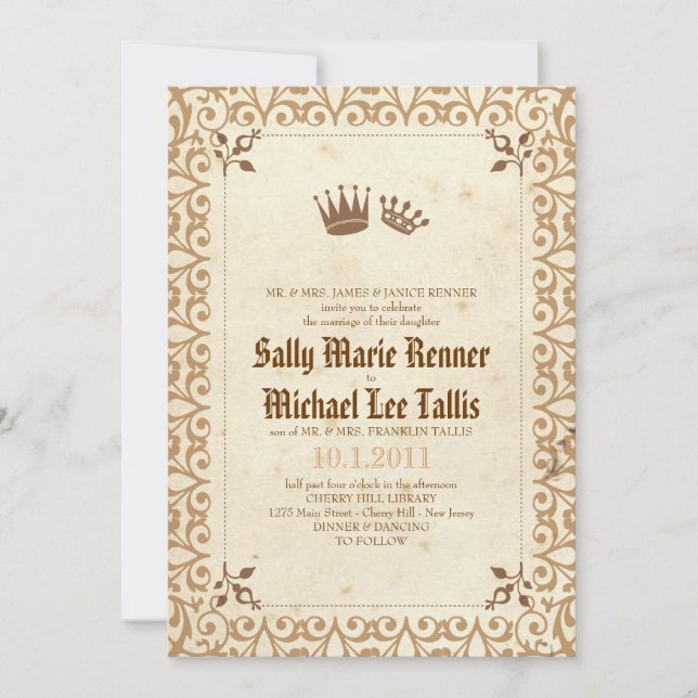 Royal Storybook Fairytale Invitation (Front)