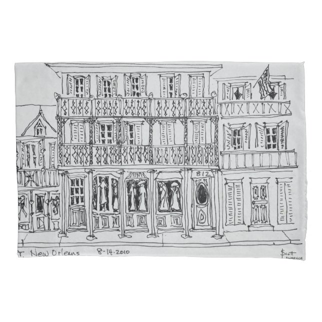 Royal Street, French Quarter | New Orleans Pillowcase (Front-Left)