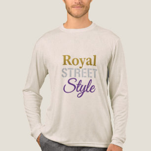 Royal STREET Style T-Shirt - Vintage Crown & Urban Tri-Blend Shirt
