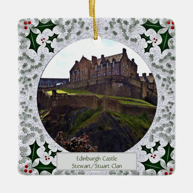 Royal Stuart Castle Xmas Ceramic Ornament (Front)