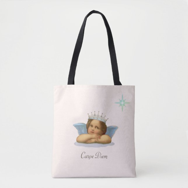 Royal Stylish Raphael Cherub on Ivory Tote Bag (Front)