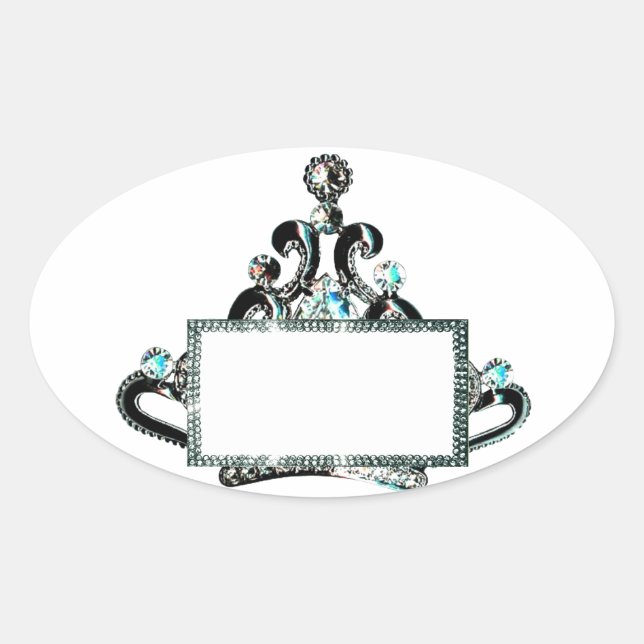 Royal Tiara Labels to Personalise! (Front)