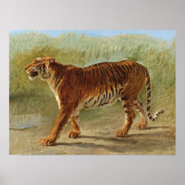 Royal Tiger Marching (by Rosa Bonheur) Poster (Front)