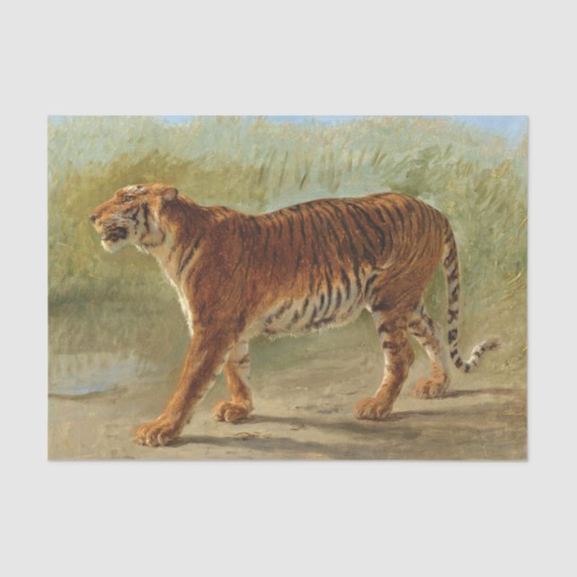 Royal Tiger Marching (by Rosa Bonheur) Tissue Paper (Front)