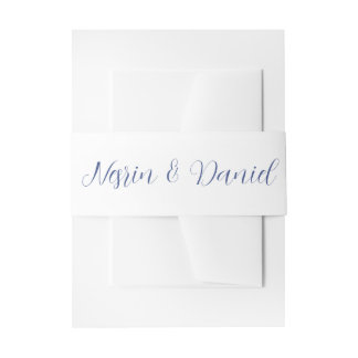 Royal Turkish Wedding Invitation White Belly Band