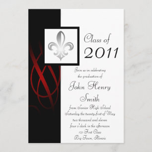 Royal Vertical High School Graduation Invitation