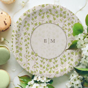 Royal Victorian Elegant Floral Wedding Paper Plate