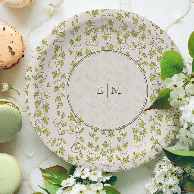 Royal Victorian Elegant Floral Wedding Paper Plate (Creator Uploaded)