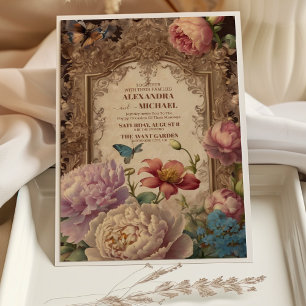 Royal Victorian Floral Ornaments Wedding Invitation