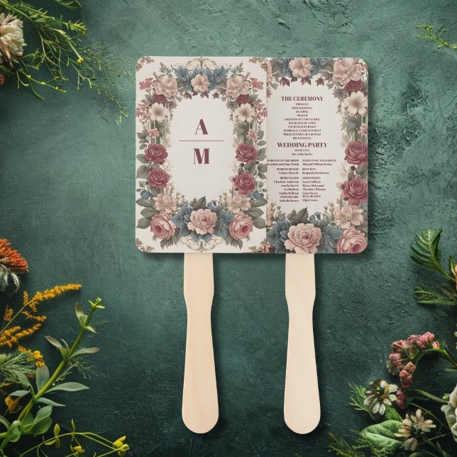 Royal Victorian Whimsical Floral Wedding  Hand Fan (Creator Uploaded)