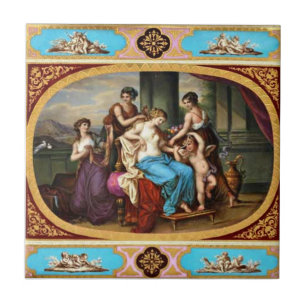 Royal Vienna Vintage Design Tile Cupid and Maidens