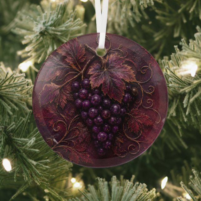 Royal Vineyard Elegance Glass Tree Decoration (Insitu)