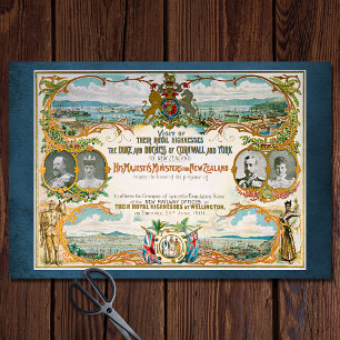 Royal Visit Historic Ephemera Decoupage Paper