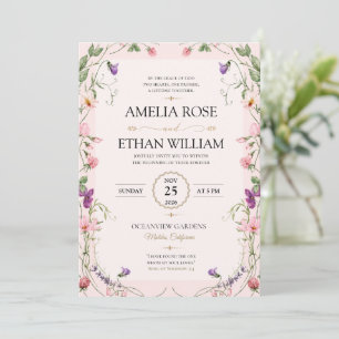 Royal Watercolor Wedding Invitation