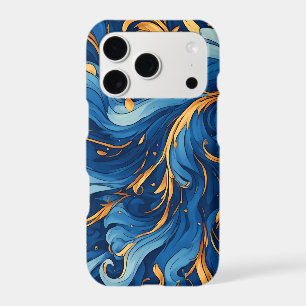Royal Waves of Whimsy Swirls of Blue & Gold