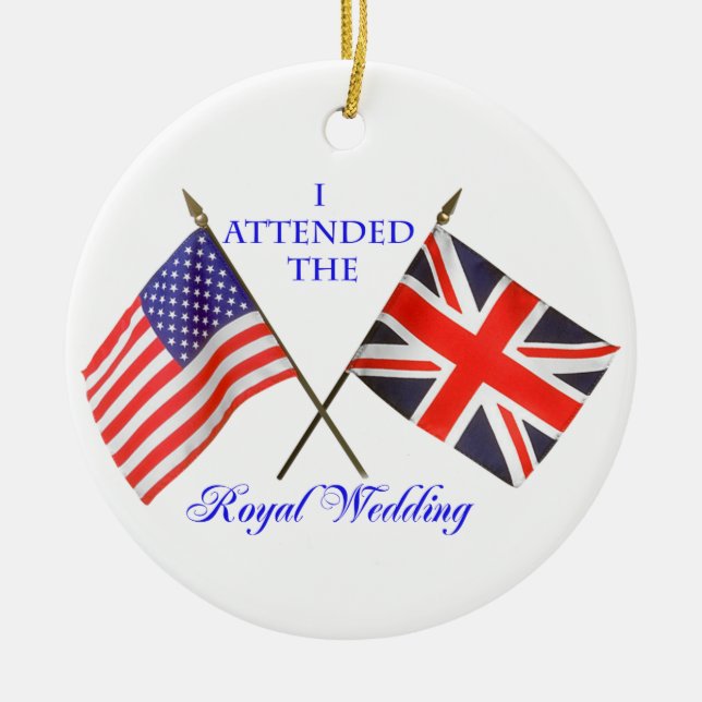 Royal Wedding Ceramic Tree Decoration (Front)