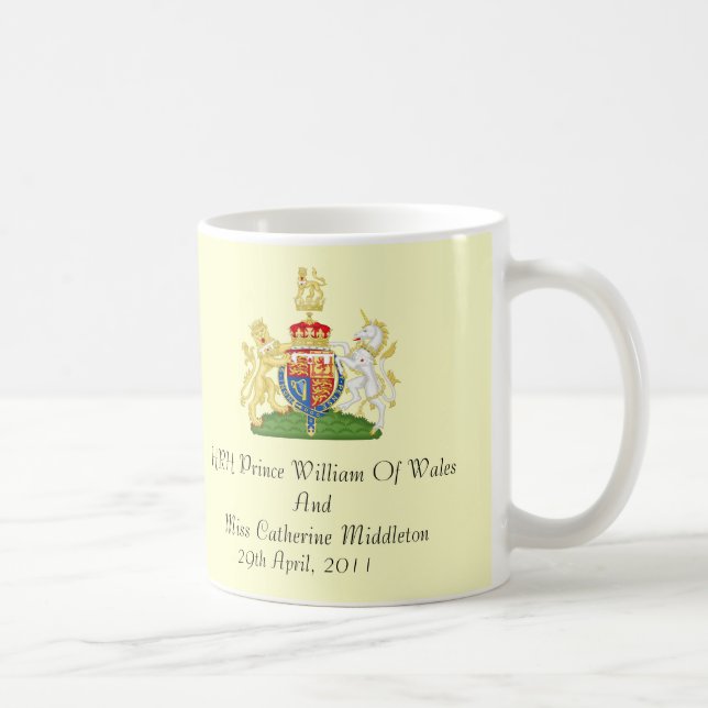 Royal Wedding Coat Of Arms Commemorative Mug (Right)