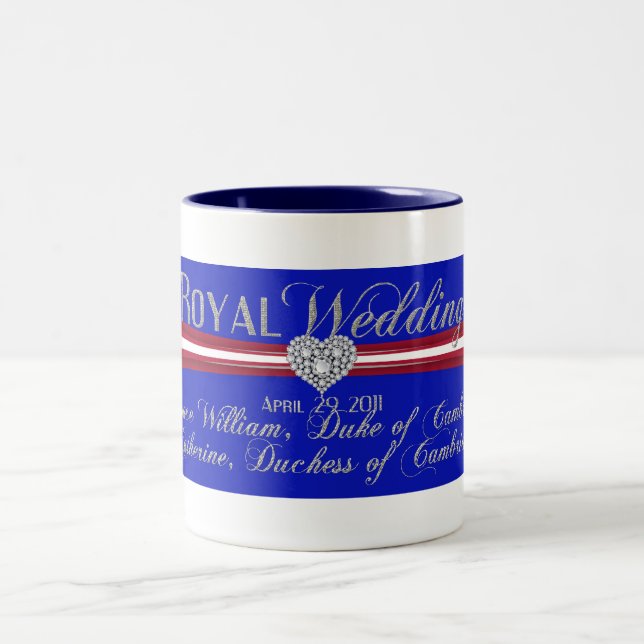 Royal Wedding Duke and Duchess of Cambridge Two-Tone Coffee Mug (Center)