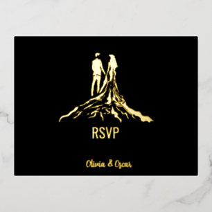 royal wedding Foil rsvp card
