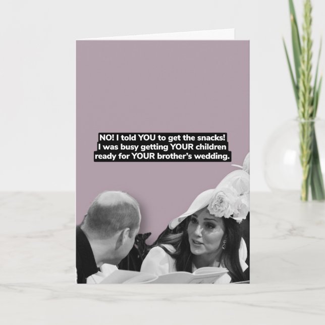 Royal Wedding funny card (Front)