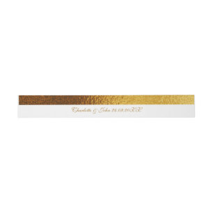 Royal Wedding Golden Shiny Belly Band Invitation Belly Band