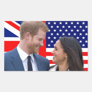 Royal Wedding Harry and Meghan Rectangular Sticker