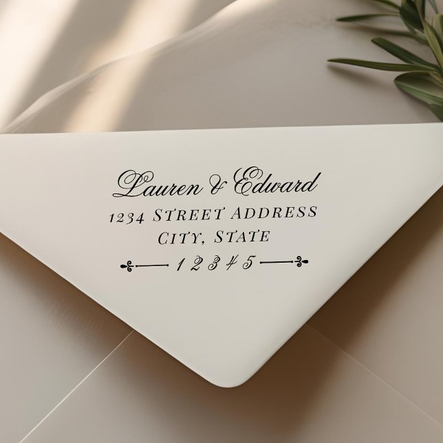 Royal Wedding Inspired Wedding Return Address Self-inking Stamp (Creator Uploaded)