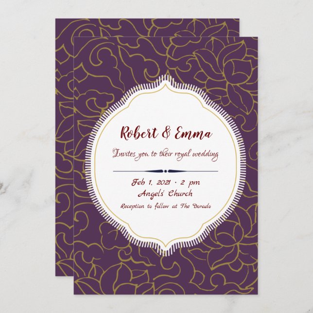 Royal Wedding Invitation (Front/Back)