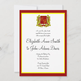 Royal Wedding Invitation Red and Gold