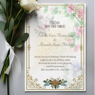 Royal Wedding Invitations, Cool Wedding Flowers Invitation