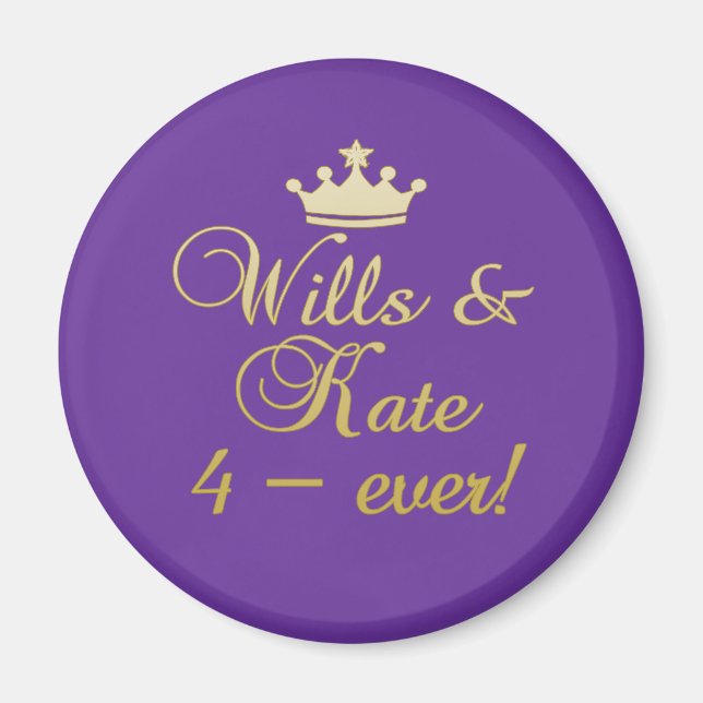 Royal Wedding Magnets for Party Favours (Front)
