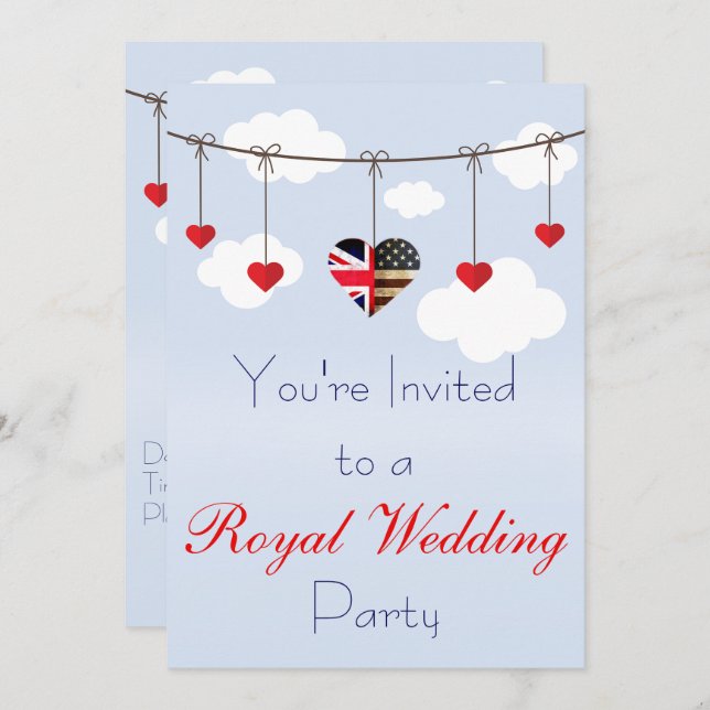 Royal Wedding Party Invitation (Front/Back)