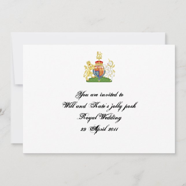 Royal Wedding party invite (Front)