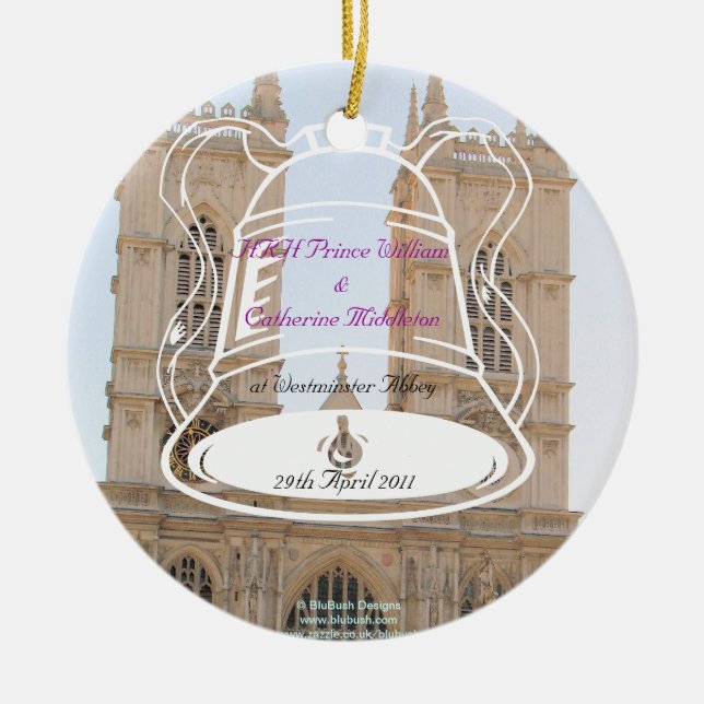 Royal Wedding Souvenirs Ceramic Tree Decoration (Front)