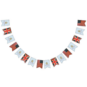 Royal Wedding UK & USA Flag Bunting Banner