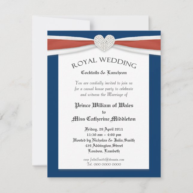 Royal Wedding Watch House Party Invitations (Front)