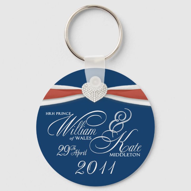 Royal Wedding - William & Kate Key Rings (Front)