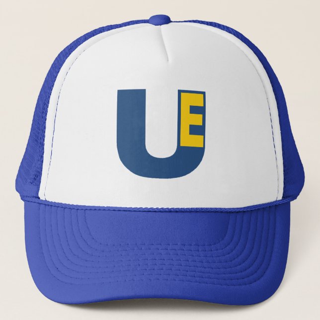 royal white blue hat EU Design (Front)