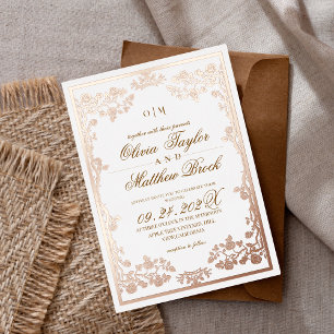 Royal White Gold Rose Flowers The Wedding of