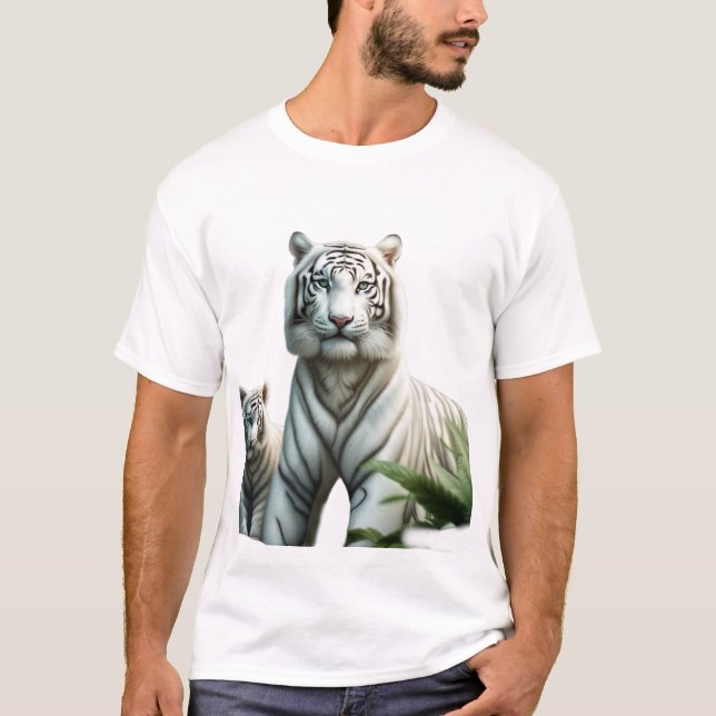 Royal white Tiger. T-Shirt (Front)