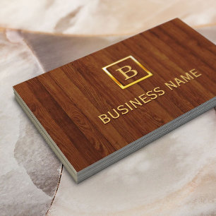 Royal Wood Stripes Plastic Surgeon Business Card