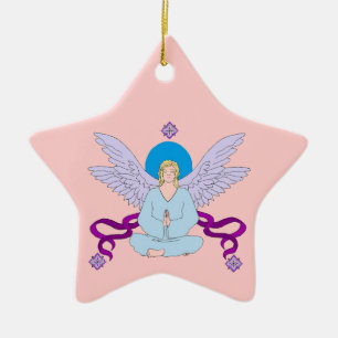 Royal Yoga Angel Ceramic Tree Decoration