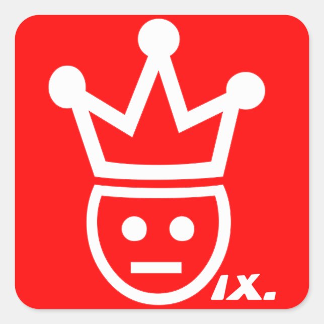 royalty IX Sticker red (Front)